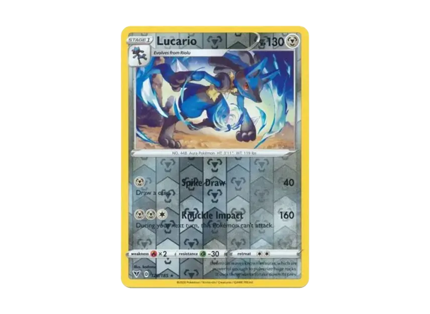 Lucario R : Reverse Holo [185-VIVID-VOLTAGE 120/185] [EN] (Sword & Shield "Vivid Voltage")