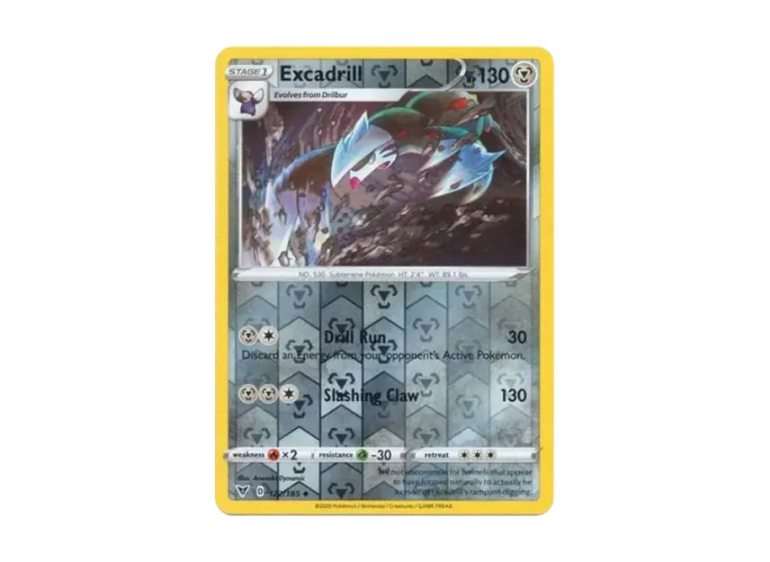Excadrill U : Reverse Holo [185-VIVID-VOLTAGE 122/185] [EN] (Sword & Shield "Vivid Voltage")