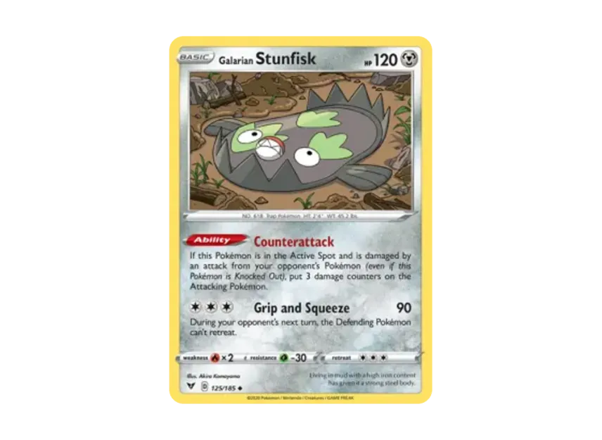 Galarian Stunfisk U [185-VIVID-VOLTAGE 125/185] [EN] (Sword & Shield "Vivid Voltage")