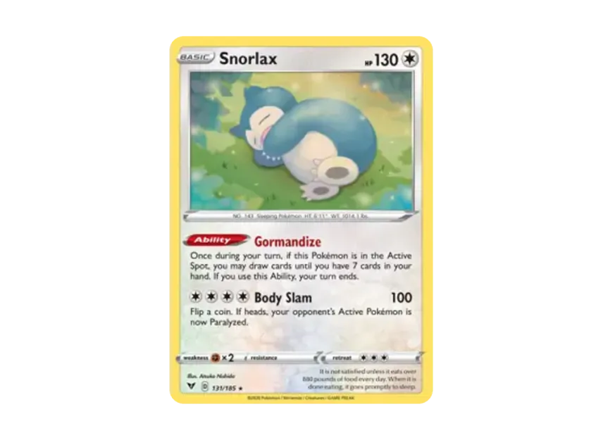 Snorlax R [185-VIVID-VOLTAGE 131/185] [EN] (Sword & Shield "Vivid Voltage")