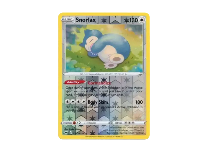 Snorlax R : Reverse Holo [185-VIVID-VOLTAGE 131/185] [EN] (Sword & Shield "Vivid Voltage")