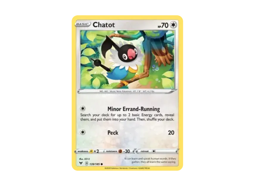 Chatot C [185-VIVID-VOLTAGE 139/185] [EN] (Sword & Shield "Vivid Voltage")