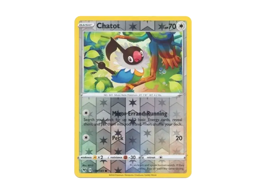 Chatot C : Reverse Holo [185-VIVID-VOLTAGE 139/185] [EN] (Sword & Shield "Vivid Voltage")