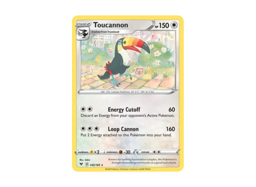 Toucannon R [185-VIVID-VOLTAGE 145/185] [EN] (Sword & Shield "Vivid Voltage")