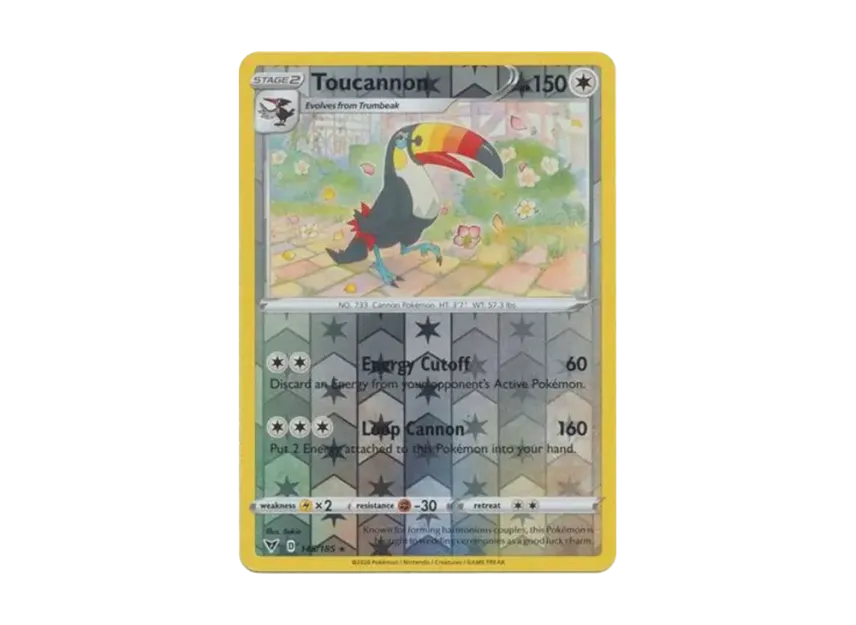 Toucannon R : Reverse Holo [185-VIVID-VOLTAGE 145/185] [EN] (Sword & Shield "Vivid Voltage")