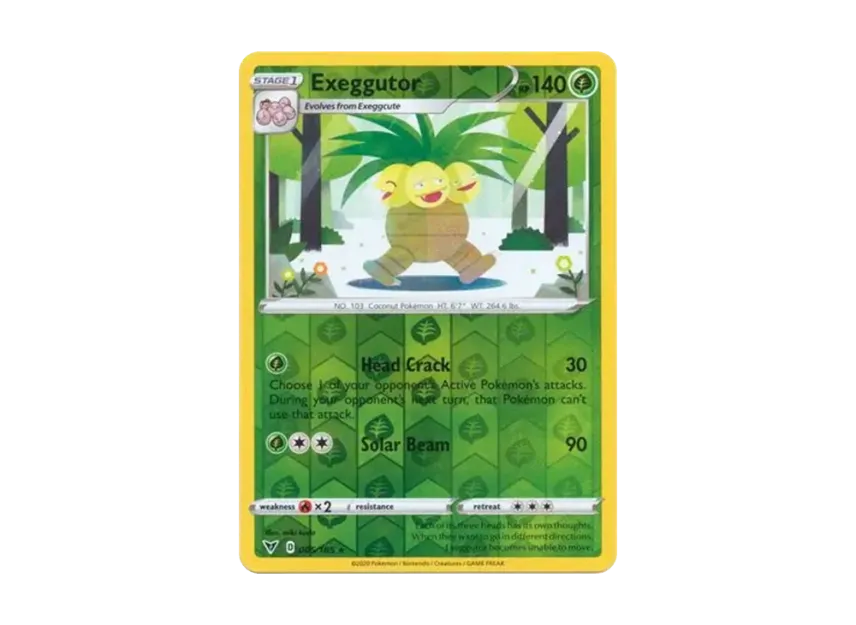 Exeggutor R : Reverse Holo [185-VIVID-VOLTAGE 005/185] [EN] (Sword & Shield "Vivid Voltage")