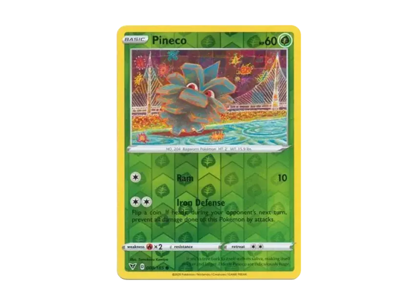 Pineco C : Reverse Holo [185-VIVID-VOLTAGE 008/185] [EN] (Sword & Shield "Vivid Voltage")