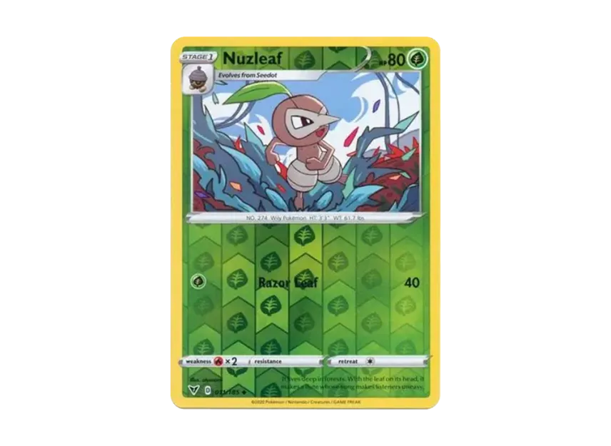 Nuzleaf U : Reverse Holo [185-VIVID-VOLTAGE 011/185] [EN] (Sword & Shield "Vivid Voltage")
