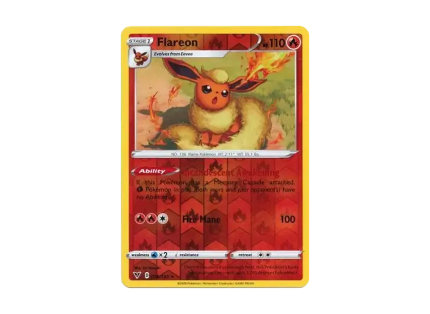 Flareon R : Reverse Holo [185-VIVID-VOLTAGE 026/185] [EN] (Sword & Shield "Vivid Voltage")