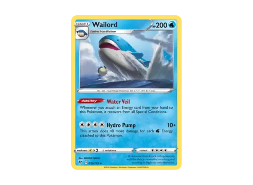 Wailord R [185-VIVID-VOLTAGE 032/185] [EN] (Sword & Shield "Vivid Voltage")