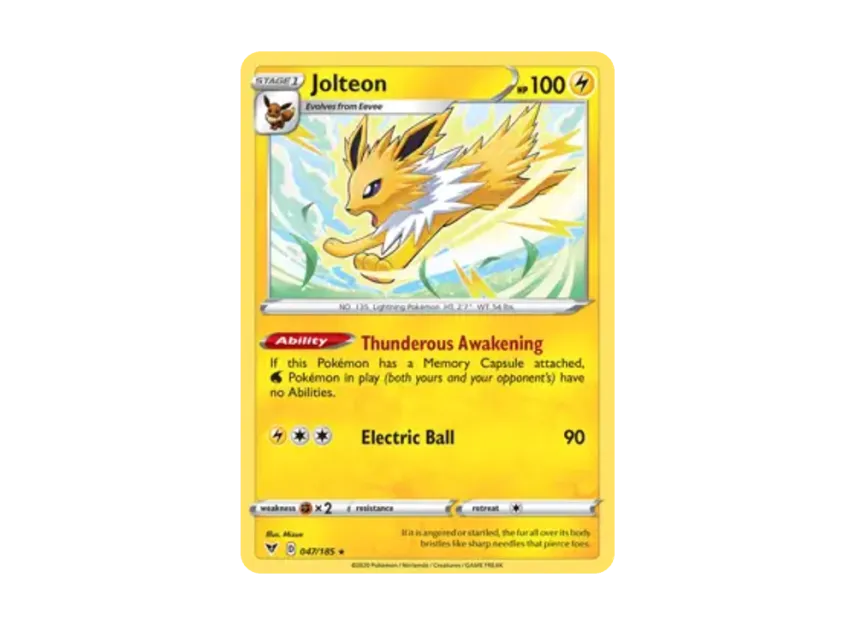 Jolteon R [185-VIVID-VOLTAGE 047/185] [EN] (Sword & Shield "Vivid Voltage")