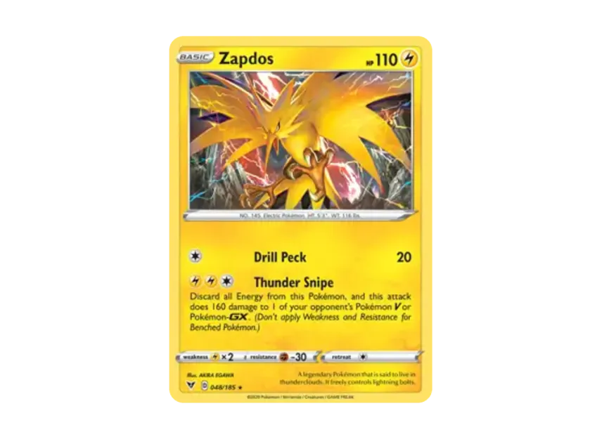 Zapdos R [185-VIVID-VOLTAGE 048/185] [EN] (Sword & Shield "Vivid Voltage")