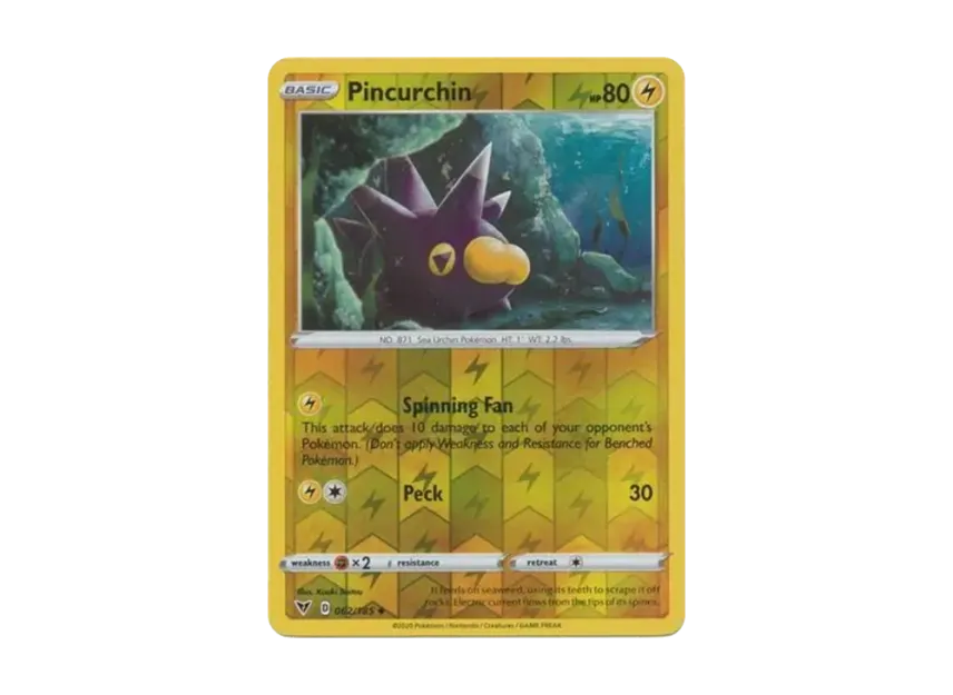 Pincurchin U : Reverse Holo [185-VIVID-VOLTAGE 062/185] [EN] (Sword & Shield "Vivid Voltage")