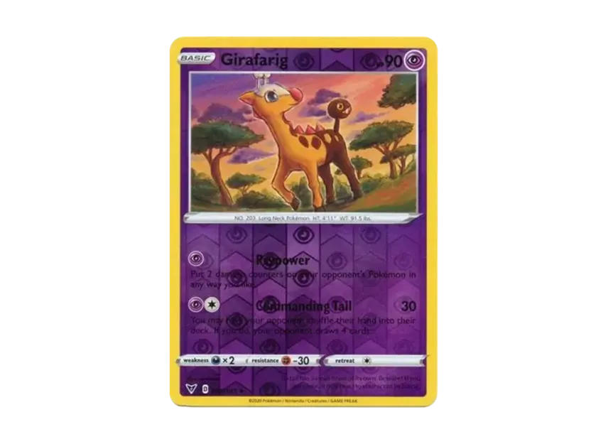 Girafarig U : Reverse Holo [185-VIVID-VOLTAGE 065/185] [EN] (Sword & Shield "Vivid Voltage")