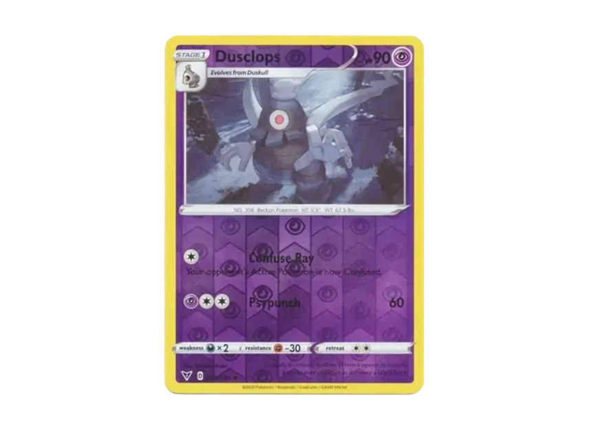 Dusclops U : Reverse Holo [185-VIVID-VOLTAGE 070/185] [EN] (Sword & Shield "Vivid Voltage")
