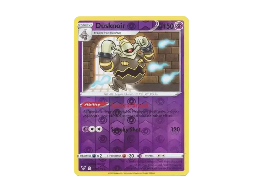 Dusknoir R : Reverse Holo [185-VIVID-VOLTAGE 071/185] [EN] (Sword & Shield "Vivid Voltage")