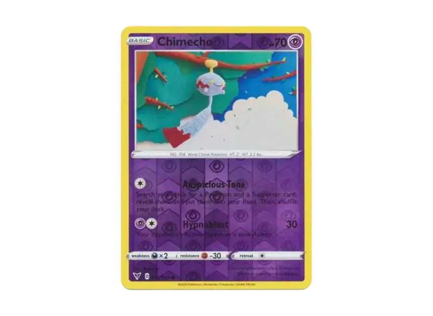 Chimecho C : Reverse Holo [185-VIVID-VOLTAGE 072/185] [EN] (Sword & Shield "Vivid Voltage")