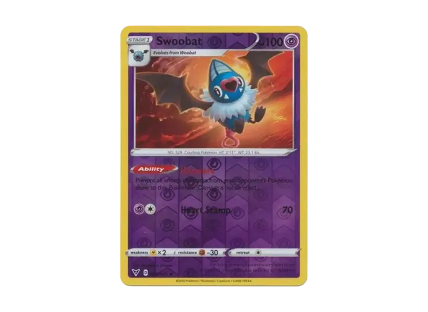 Swoobat U : Reverse Holo [185-VIVID-VOLTAGE 074/185] [EN] (Sword & Shield "Vivid Voltage")