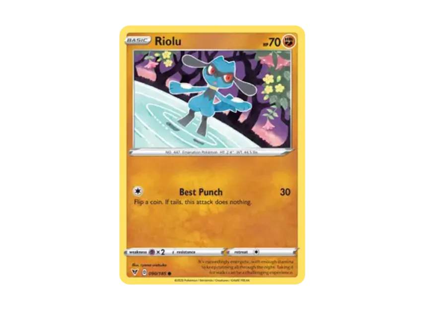 Riolu C [185-VIVID-VOLTAGE 090/185] [EN] (Sword & Shield "Vivid Voltage")