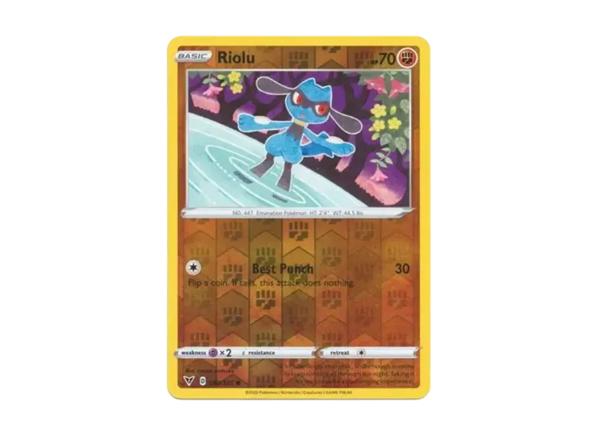 Riolu C : Reverse Holo [185-VIVID-VOLTAGE 090/185] [EN] (Sword & Shield "Vivid Voltage")