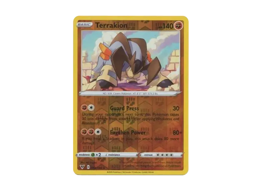 Terrakion R : Reverse Holo [185-VIVID-VOLTAGE 092/185] [EN] (Sword & Shield "Vivid Voltage")