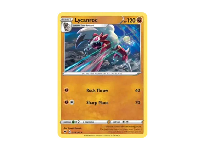 Lycanroc R [185-VIVID-VOLTAGE 095/185] [EN] (Sword & Shield "Vivid Voltage")
