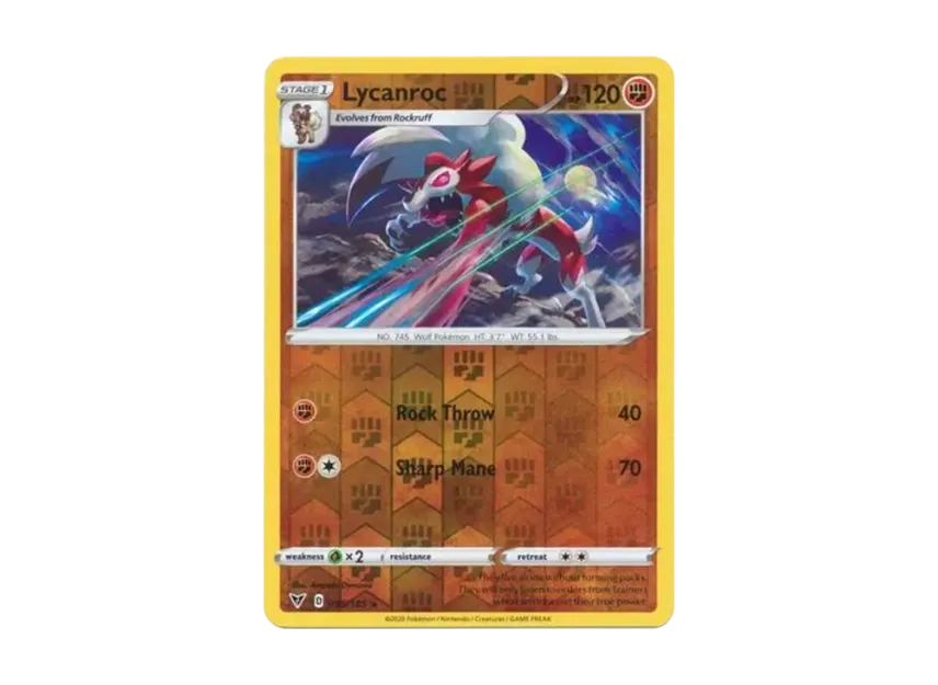 Lycanroc R : Reverse Holo [185-VIVID-VOLTAGE 095/185] [EN] (Sword & Shield "Vivid Voltage")