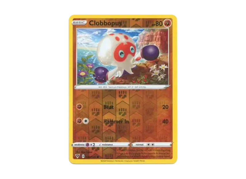 Clobbopus C : Reverse Holo [185-VIVID-VOLTAGE 100/185] [EN] (Sword & Shield "Vivid Voltage")