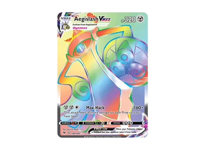 Aegislash VMAX RR [185-VIVID-VOLTAGE 190/185] (Sword & Shield "Vivid Voltage")