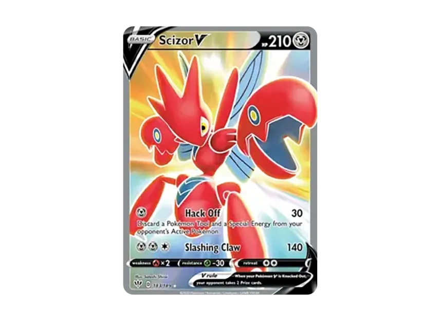 Scizor V UR [189-DARKNESS-ABLAZE 183/189] (Sword & Shield "Darkness Ablaze")