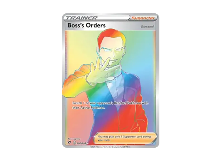 Boss's Orders Giovanni RR [192-REBEL-CLASH 200/192] (Sword & Shield "Rebel Clash")