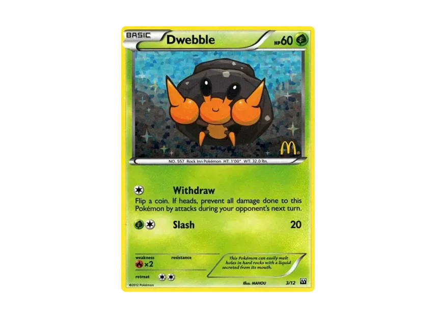 Dwebble : Holo [12-MCDONALD-S-COLLECTION-2012 3/12] (Black & White "McDonald's Collection 2012")