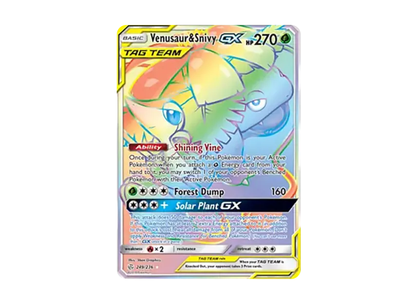 Venusaur & Snivy GX RR [236-COSMIC-ECLIPSE 249/236] (Sun & Moon "Cosmic Eclipse")