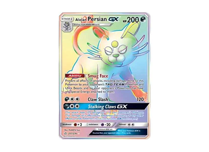 Alolan Persian GX RR [236-COSMIC-ECLIPSE 257/236] (Sun & Moon "Cosmic Eclipse")