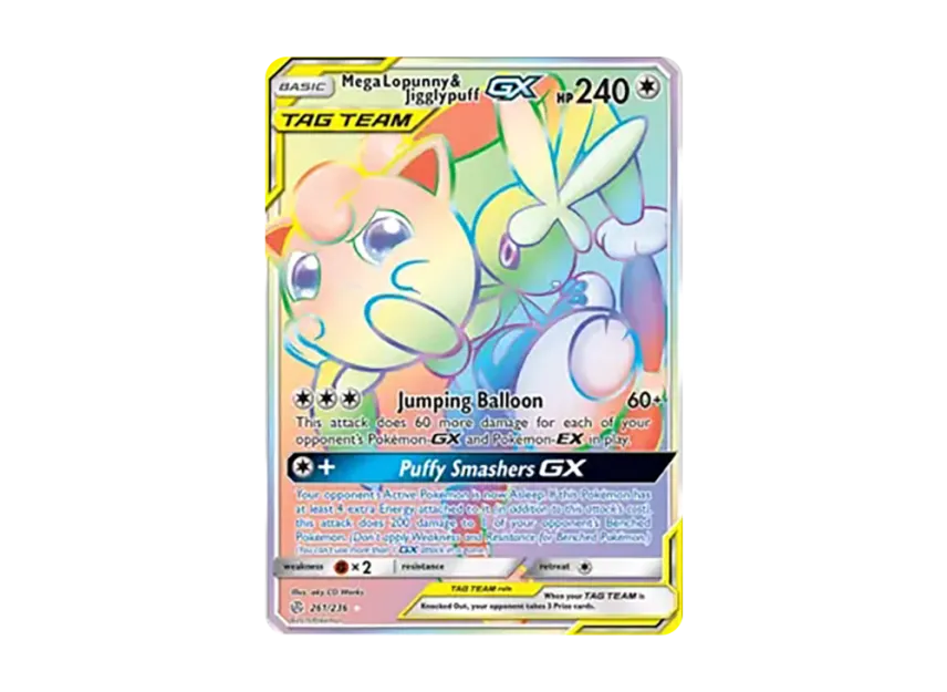 Mega Lopunny & Jigglypuff GX RR [236-COSMIC-ECLIPSE 261/236] (Sun & Moon "Cosmic Eclipse")