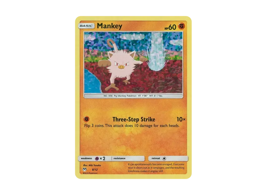 Mankey : Holo [12-MCDONALD-S-COLLECTION-2019 8/12] (Sun & Moon "McDonald's Collection 2019")