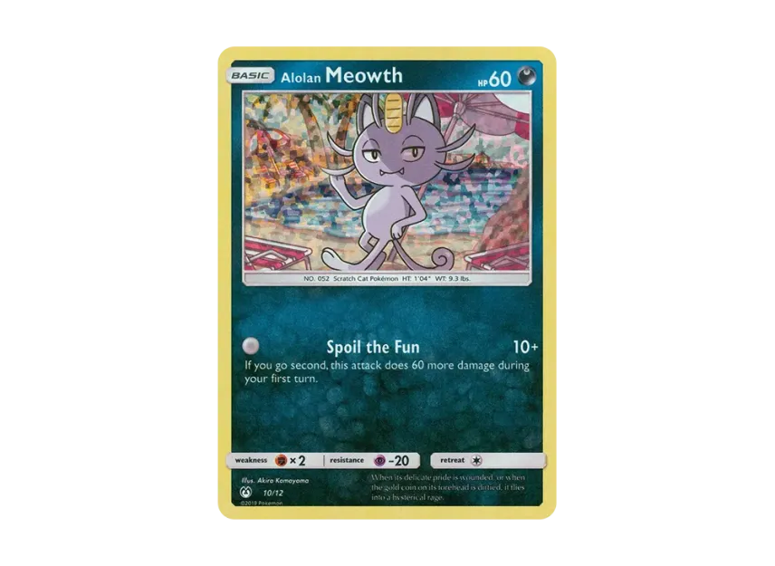 Alolan Meowth : Holo [12-MCDONALD-S-COLLECTION-2019 10/12] (Sun & Moon "McDonald's Collection 2019")