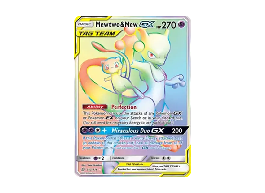 Mewtwo & Mew GX RR [236-UNIFIED-MINDS 242/236] (Sun & Moon "Unified Minds")