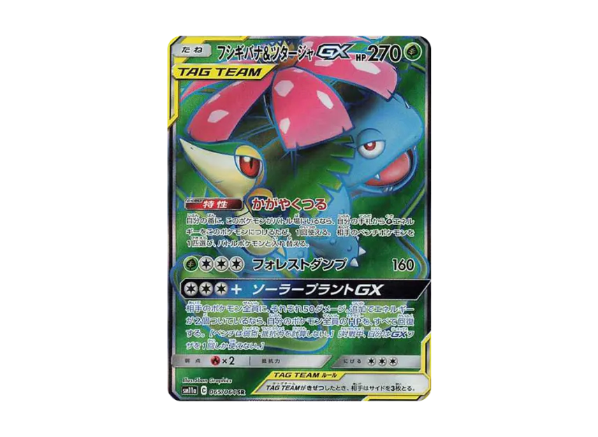 Venusaur & Snivy GX SR [SM11A 065/064] (Enhanced Expansion Pack "Remix Bout")