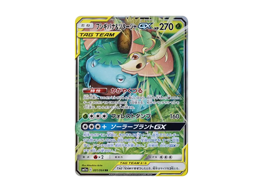 Venusaur & Snivy GX RR [SM11A 001/064] (Enhanced Expansion Pack "Remix Bout")
