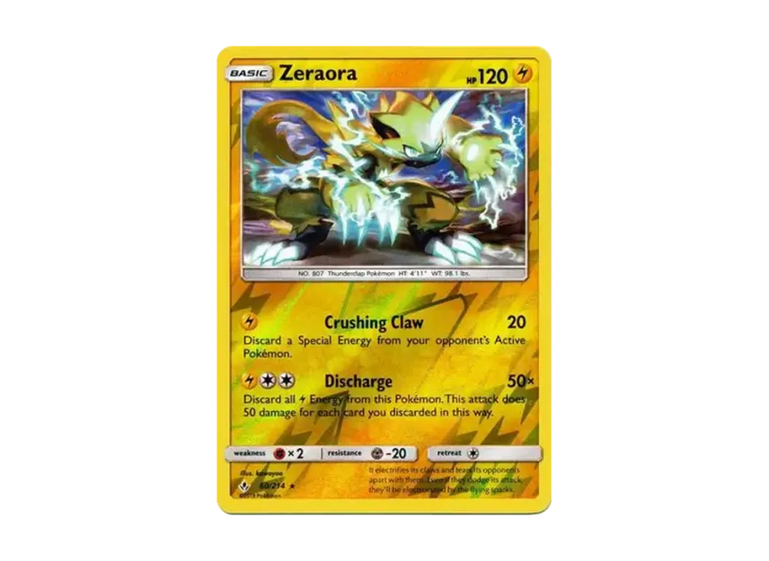 Zeraora R : Reverse Holo [214-UNBROKEN-BONDS 60/214] [EN] (Sun & Moon "Unbroken Bonds")