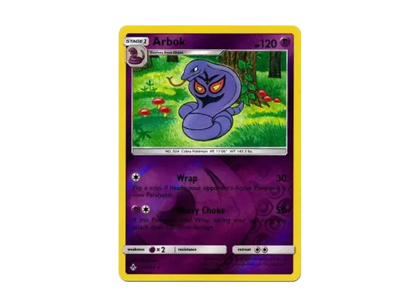 Arbok R : Reverse Holo [214-UNBROKEN-BONDS 63/214] [EN] (Sun & Moon "Unbroken Bonds")