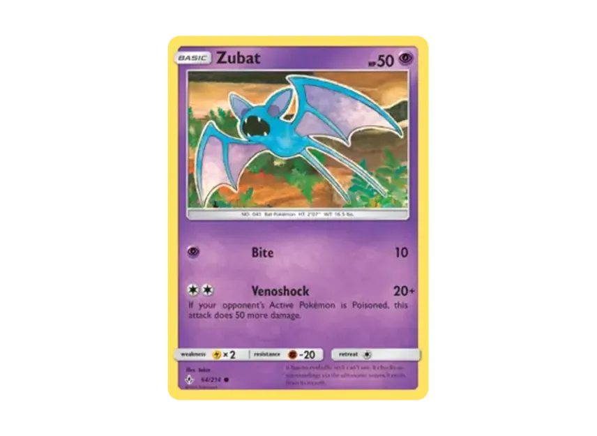 Zubat C [214-UNBROKEN-BONDS 64/214] [EN] (Sun & Moon "Unbroken Bonds")