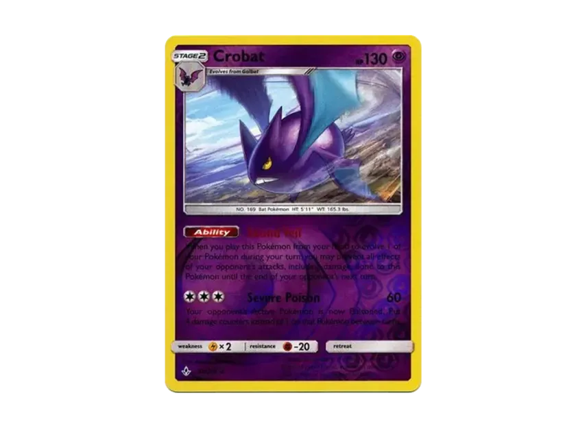 Crobat R : Reverse Holo [214-UNBROKEN-BONDS 66/214] [EN] (Sun & Moon "Unbroken Bonds")