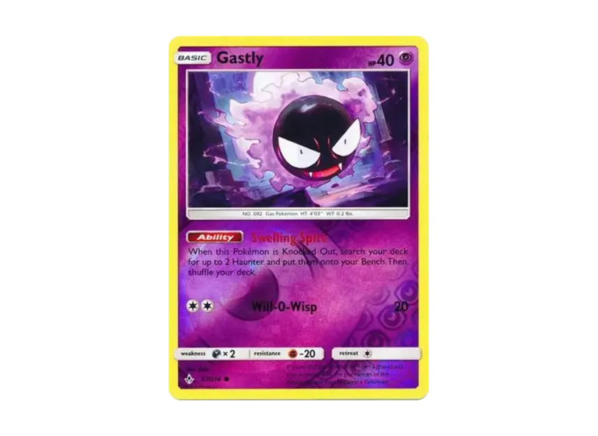 Gastly C : Reverse Holo [214-UNBROKEN-BONDS 67/214] [EN] (Sun & Moon "Unbroken Bonds")