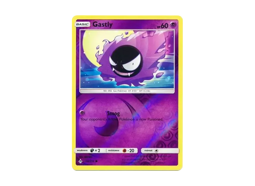 Gastly C : Reverse Holo [214-UNBROKEN-BONDS 68/214] [EN] (Sun & Moon "Unbroken Bonds")