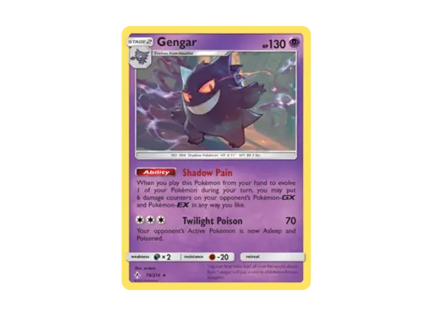 Gengar R [214-UNBROKEN-BONDS 70/214] [EN] (Sun & Moon "Unbroken Bonds")