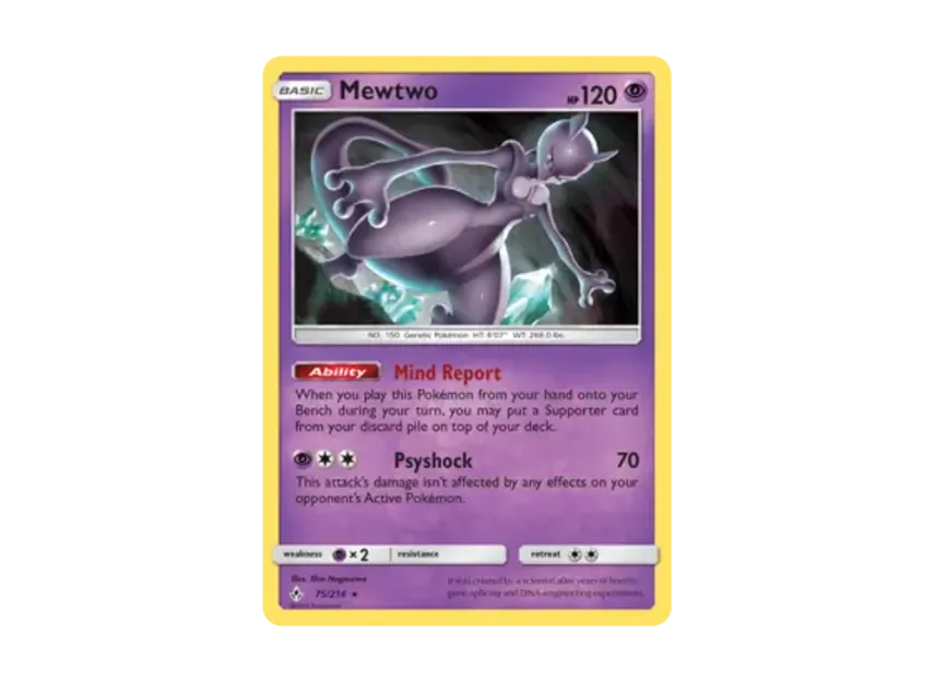 Mewtwo R [214-UNBROKEN-BONDS 75/214] [EN] (Sun & Moon "Unbroken Bonds")