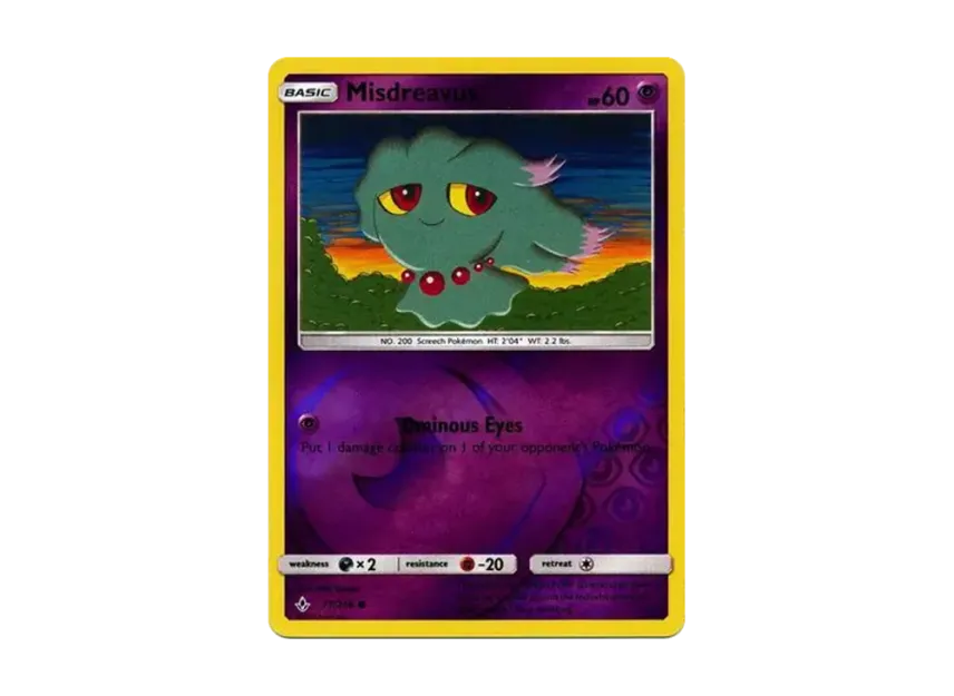 Misdreavus C : Reverse Holo [214-UNBROKEN-BONDS 77/214] [EN] (Sun & Moon "Unbroken Bonds")