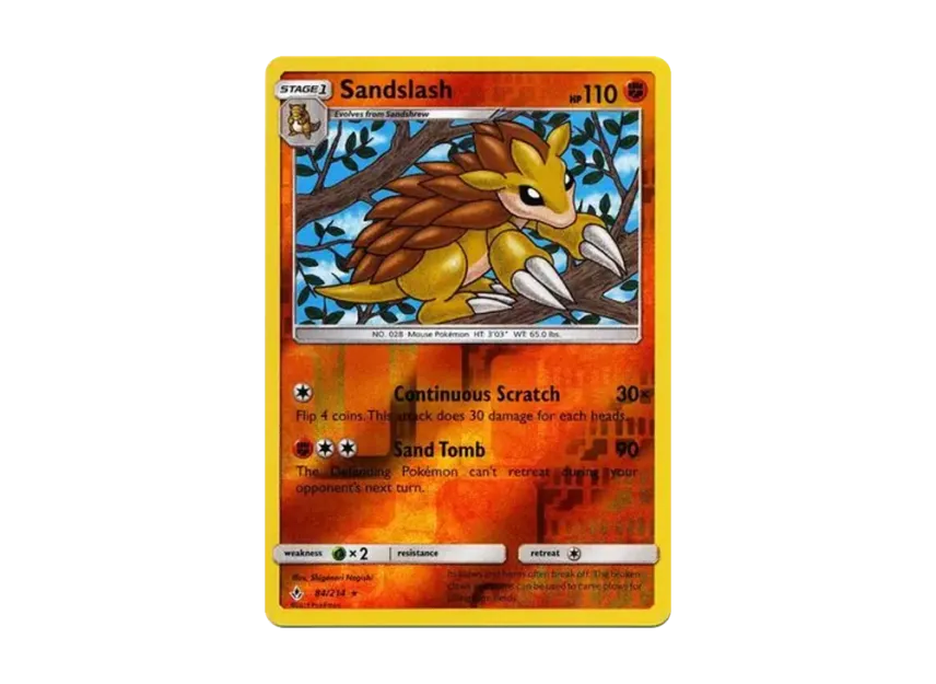 Sandslash R : Reverse Holo [214-UNBROKEN-BONDS 84/214] [EN] (Sun & Moon "Unbroken Bonds")